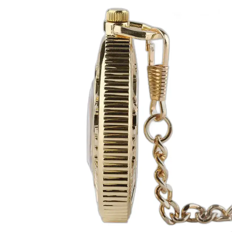 Orologio da tasca meccanico Roman Chic in oro con elegante catena in oro