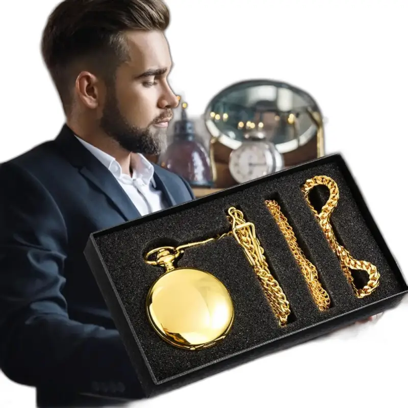 Orologio da tasca meccanico Gold Tentation con un'elegante finitura dorata