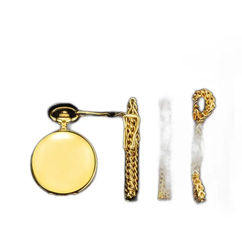 Orologio da tasca meccanico Gold Temptation con catena e finitura dorata