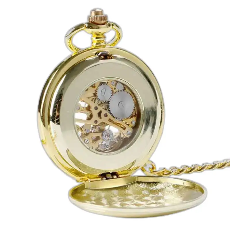 Montre à gousset mécanique Gold Tentation, belle montre dorée intemporelle