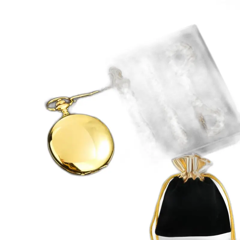 Orologio da tasca meccanico Gold Temptation con custodia in velluto nero