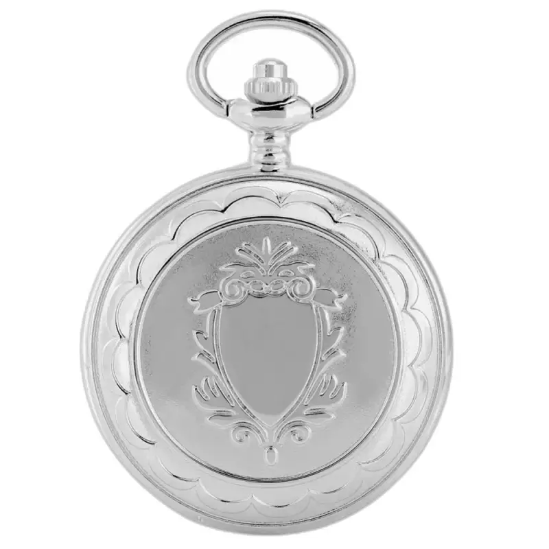 Orologio da tasca meccanico Regal Luxe della locomotiva con scudo decorativo in argento