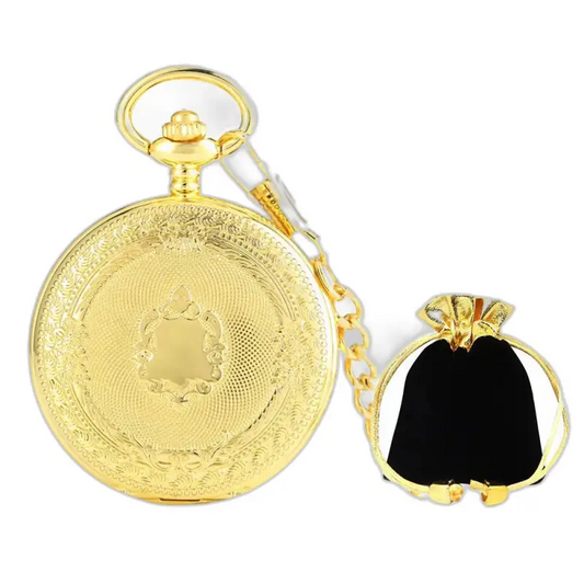 Orologio da tasca meccanico di lusso in bronzo Heritage con design vintage in oro