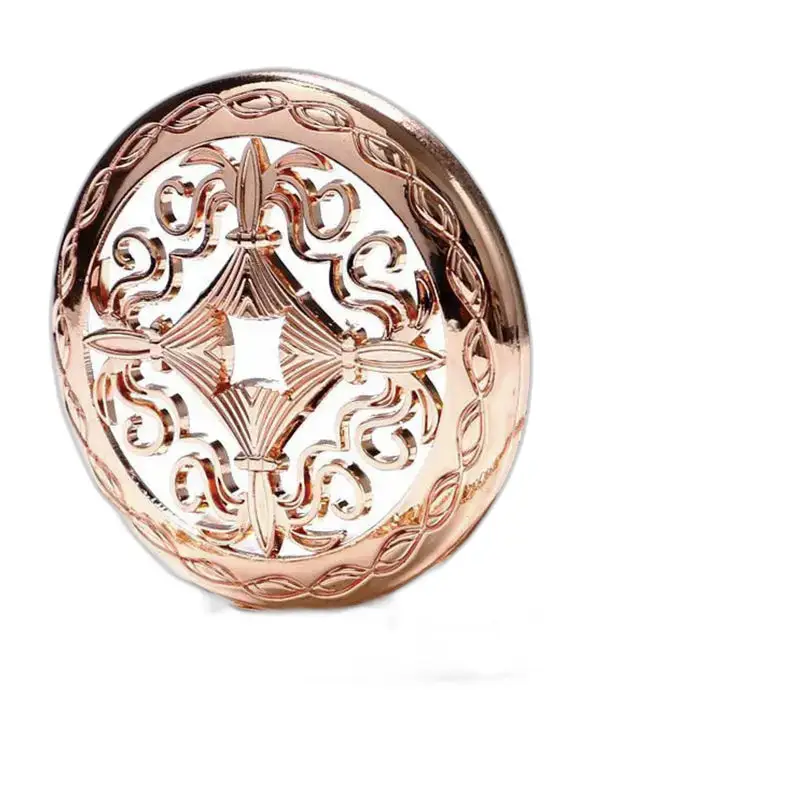 Compatto decorato in oro rosa con l'orologio da tasca meccanico Rose Gold Lady