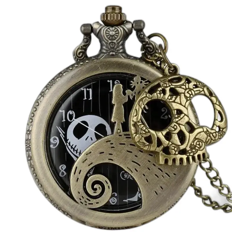 Orologio da tasca vintage Nightmare Before Christmas dal design unico ed incantevole