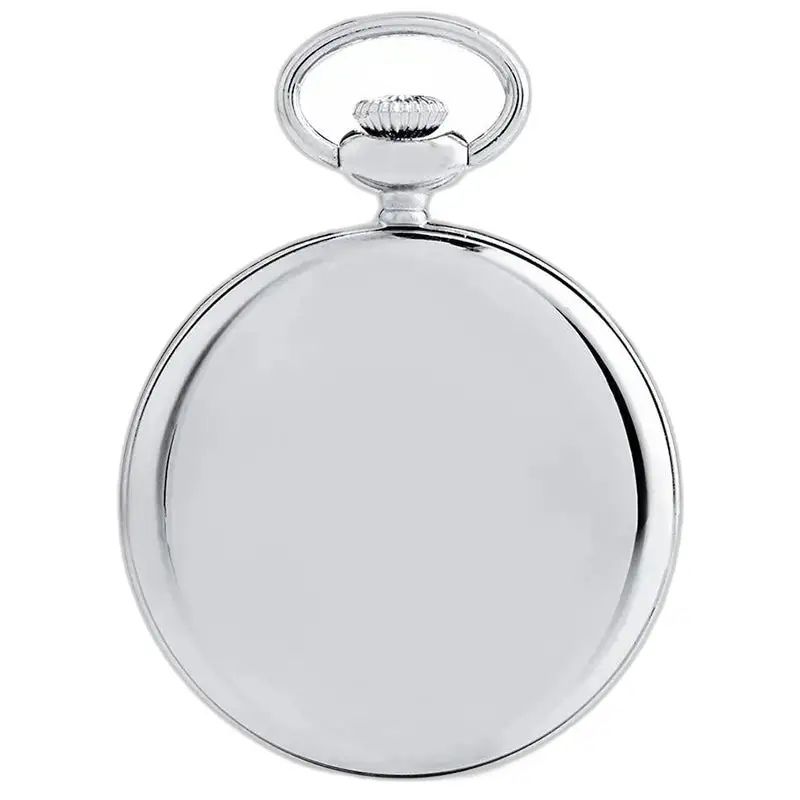 Orologio da tasca al quarzo argento quadrante aperto Chic, eleganza e precisione senza tempo