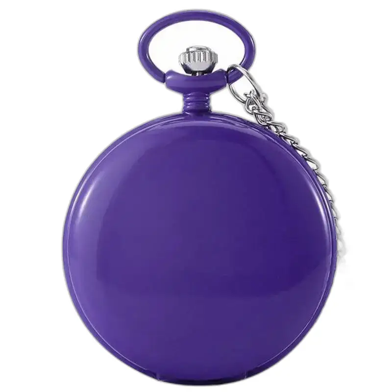 Orologio da tasca Chasseur al quarzo Colorato con catena ed elegante colore viola