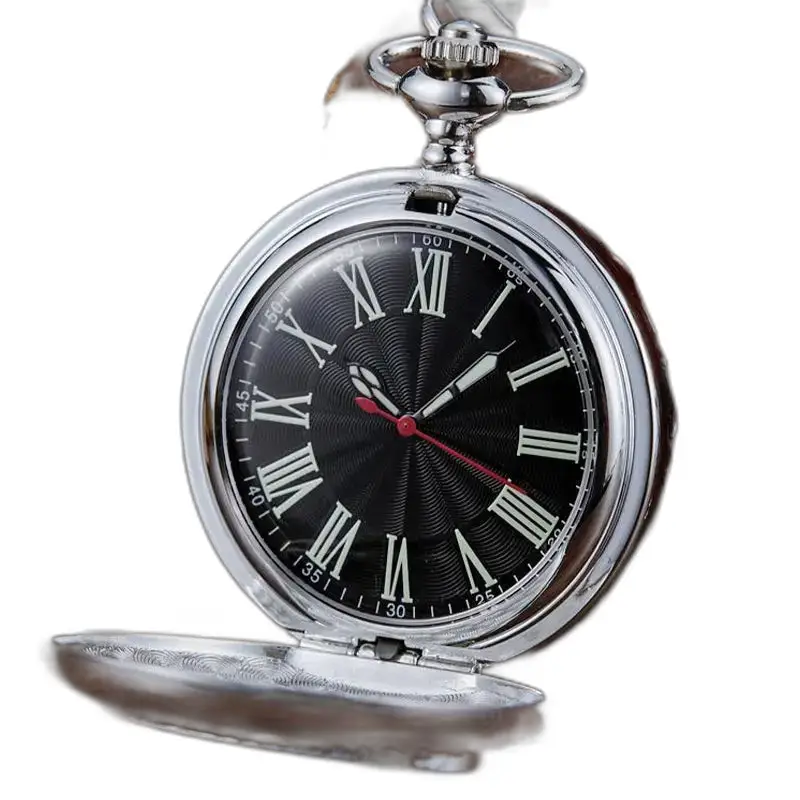 Orologio da tasca Grandfather Chic al quarzo con numeri romani e design elegante