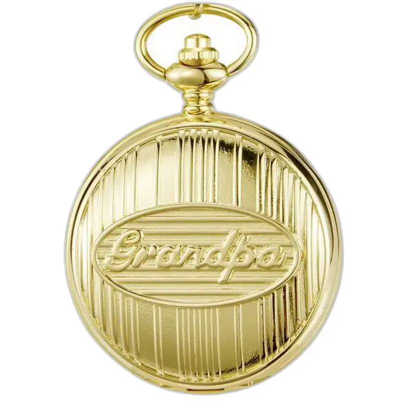 Orologio da tasca al quarzo Grandfather Chic in oro, elegante e senza tempo