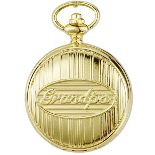 Orologio da tasca al quarzo Grandfather Chic in oro, elegante e senza tempo