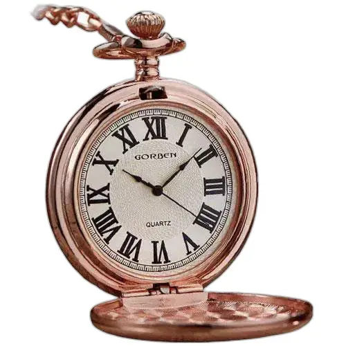 Orologio da tasca al quarzo Hunter Rose Gold dall'elegante design oro rosa