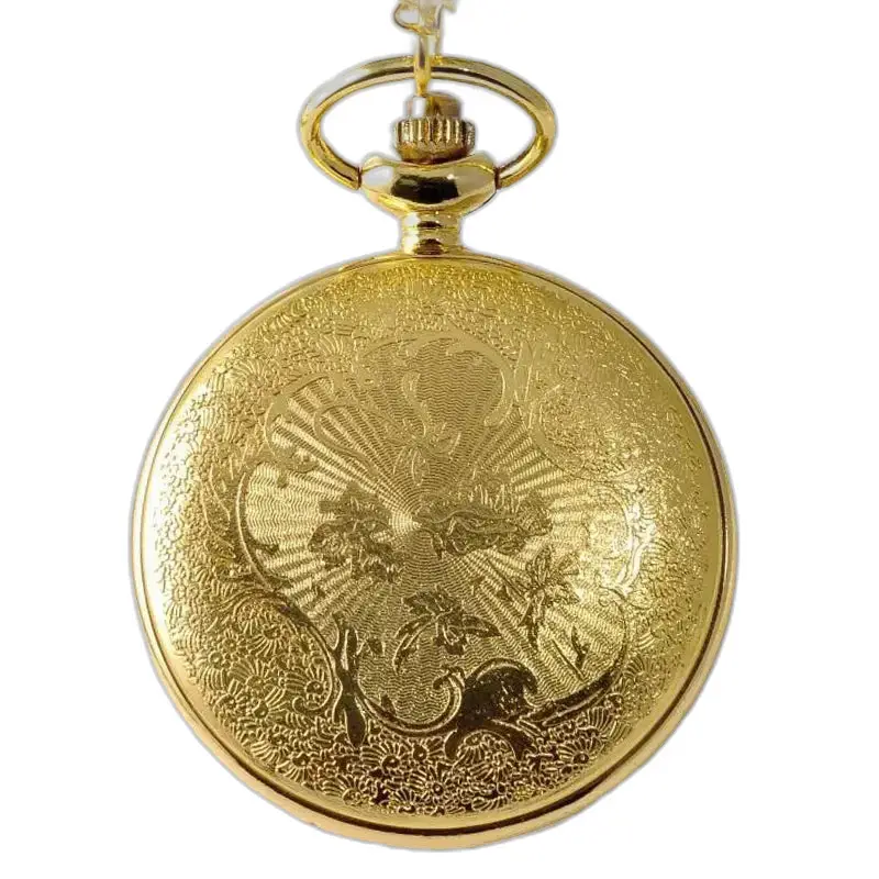 Orologio da tasca in oro di lusso romano, orologio da tasca in oro e ornato