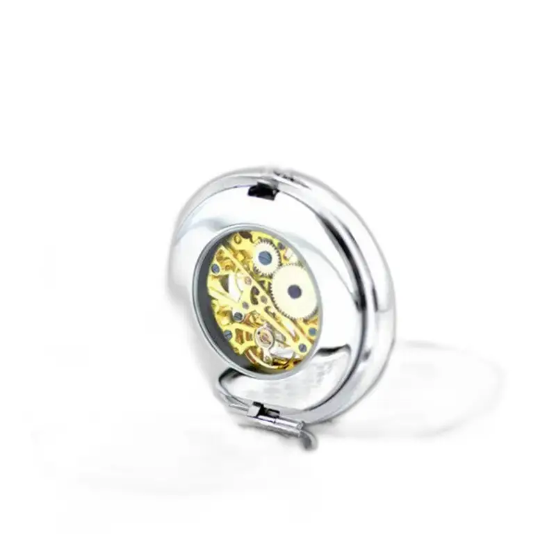Orologio da tasca Royal Luxury Silver Chic, elegante orologio da tasca reale in acciaio