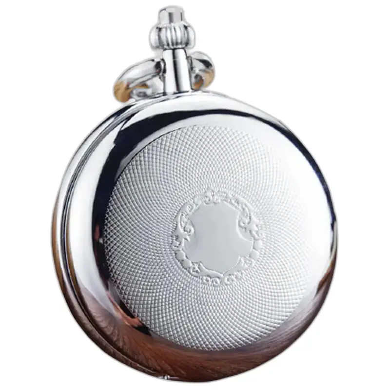 Orologio da tasca Royal Luxury Silver Chic con retro strutturato in argento