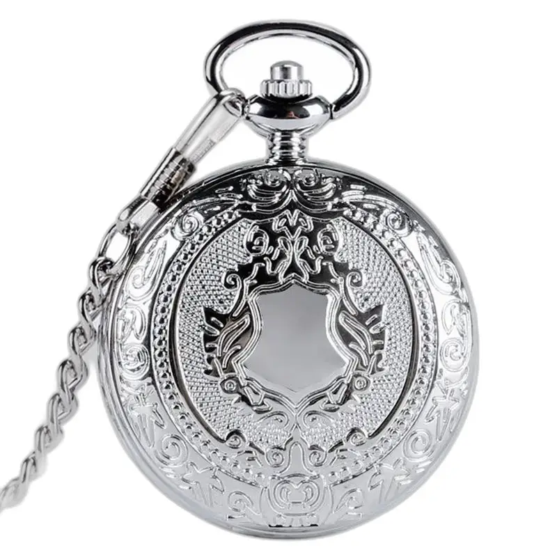 Orologio da tasca Chasseur Chic con cassa in argento reale con catena in argento ornato