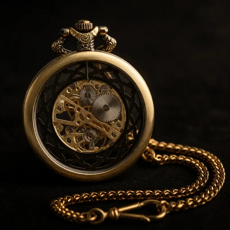 Orologio da tasca meccanico scheletrato da uomo - Univers Gousset