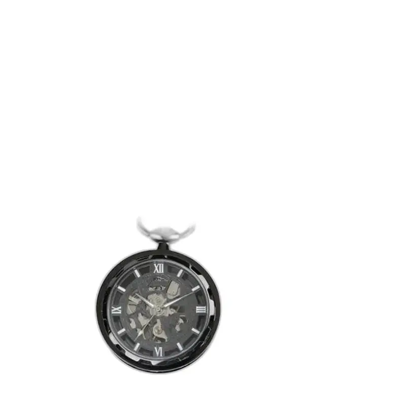 Elegante orologio da tasca meccanico scheletrato con un elegante design nero