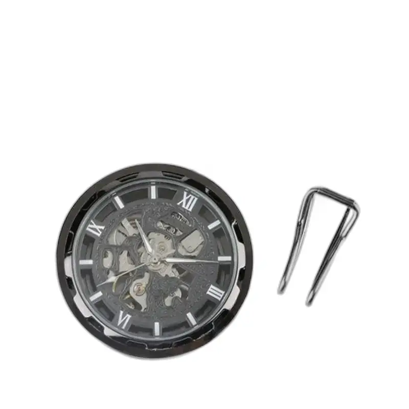 Elegante orologio da tasca meccanico scheletrato con supporto, ideale per i collezionisti