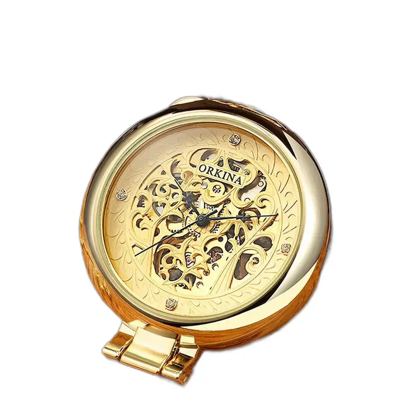 Montre à Gousset Squelette Mécanique Luxe Or en or, poche antique squelette élégante