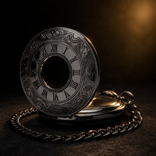 Orologio da tasca al quarzo Steampunk Half-Hunter - Univers Gousset