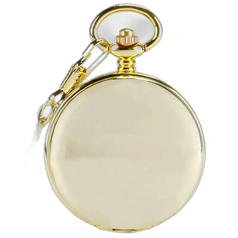 Orologio da tasca in oro in stile chic con doppia patta per uomo elegante