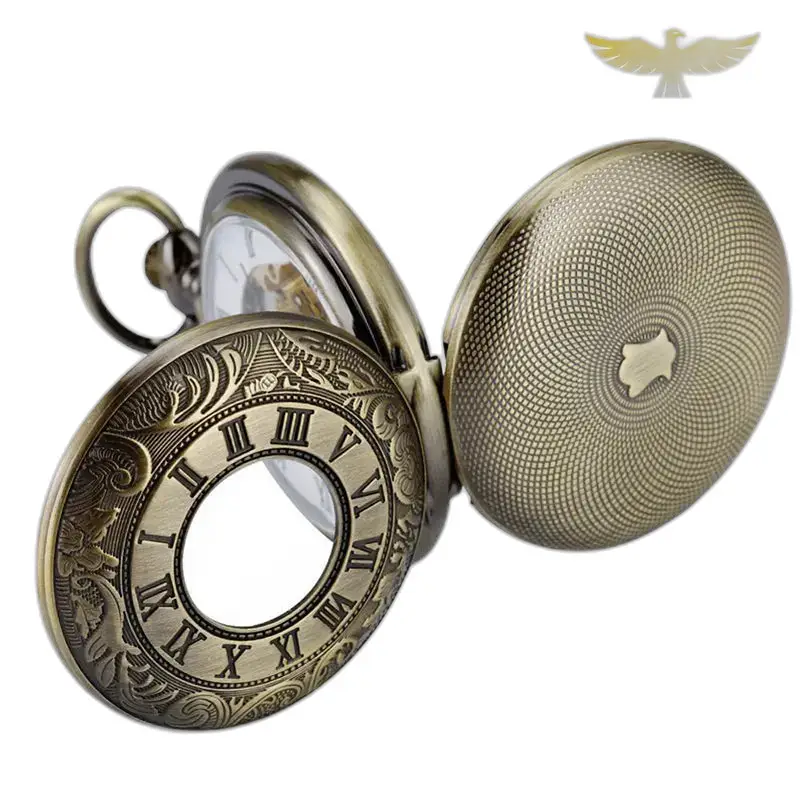 Orologio da tasca da uomo in stile Demi Hunter da donna con un elegante ornamento in bronzo