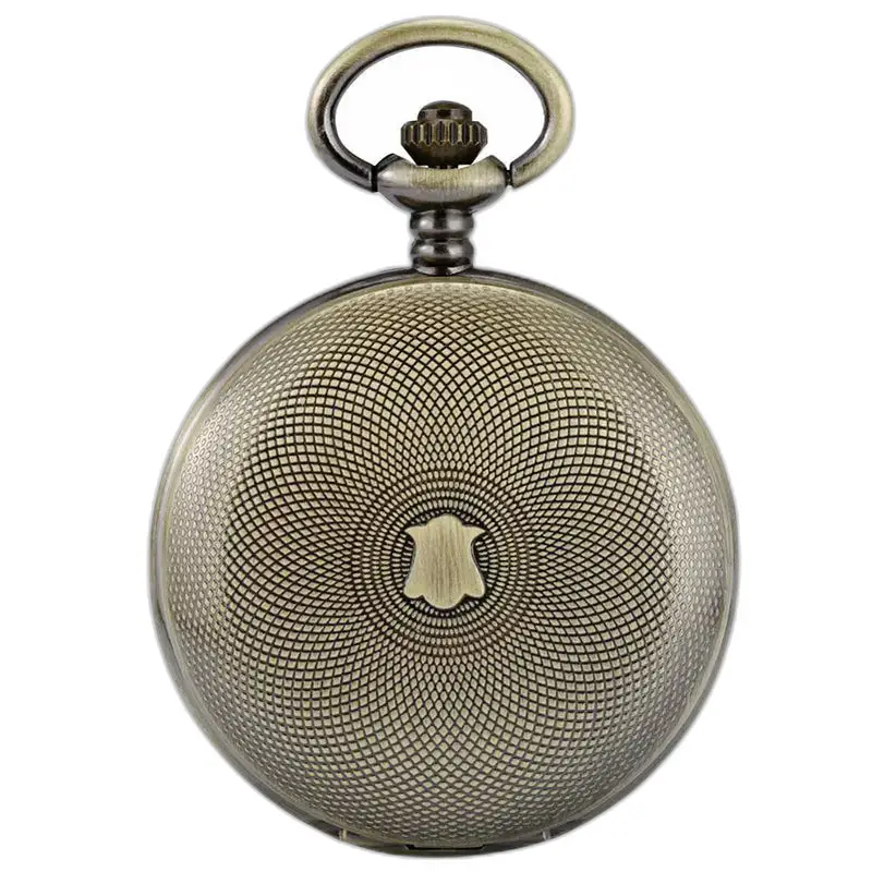Orologio da tasca stile Demi Chasseur con cassa in bronzo e quadrante fantasia