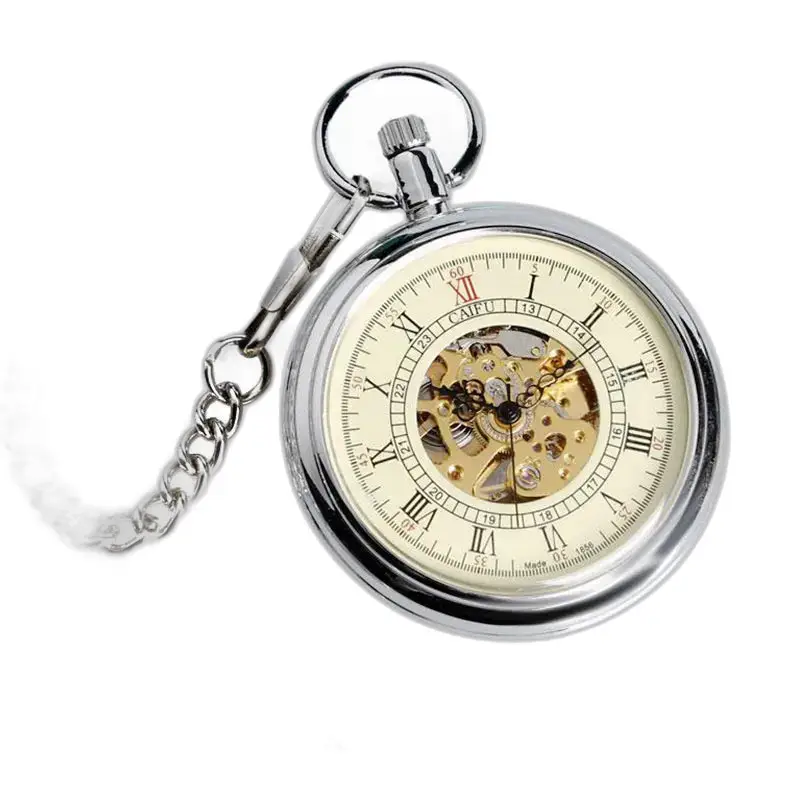 Orologio da tasca Nom di lusso vintage automatico in argento con cassa in argento