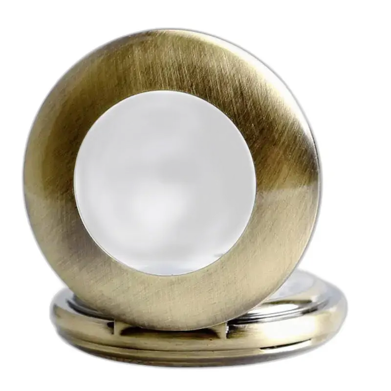 Orologio da tasca da donna da uomo vintage antico con classico stile bronzato