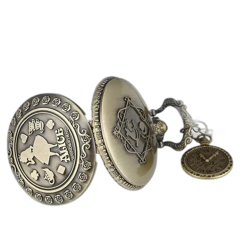Orologio vintage con collana Alice per donna e uomo con orologio con collana ispirato ad Alice nel Paese delle Meraviglie