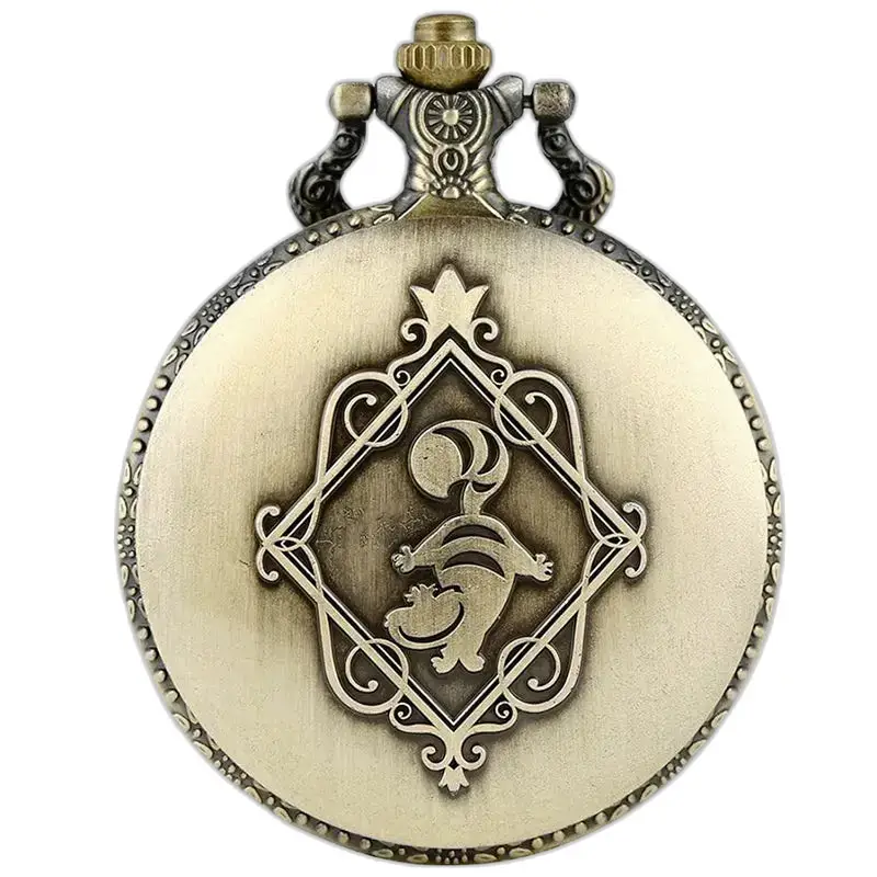 Orologio vintage con collana Alice con elegante design dello Stregatto