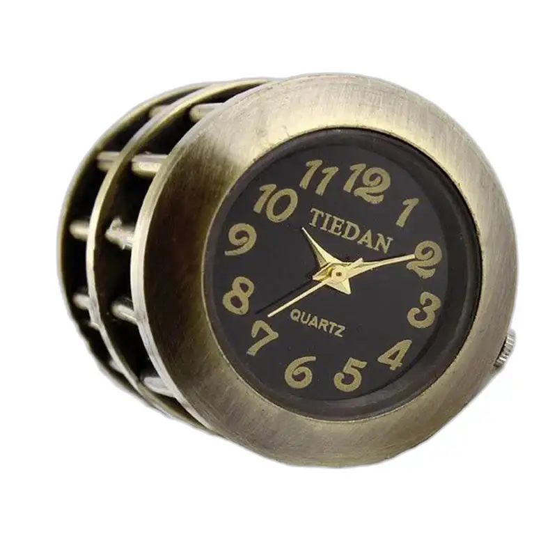Orologio con collana Spider in bronzo con bracciale in acciaio e numeri arabi sull'orologio