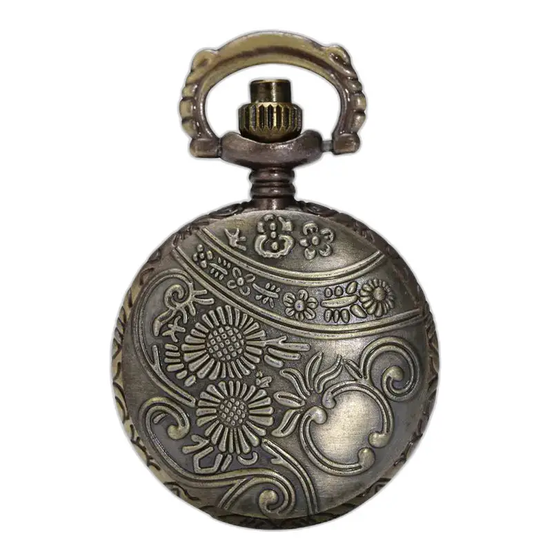 Orologio con collana fantasia Big Ben in bronzo con un design di orologio antico decorato