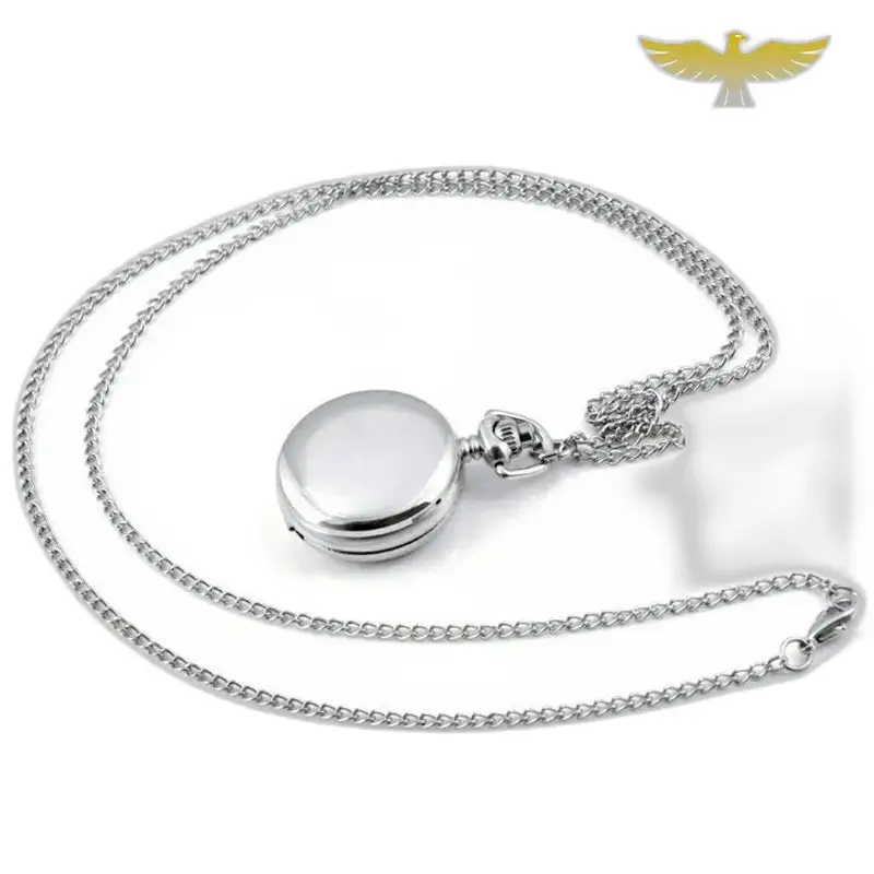 Orologio da collana Bird Poetry Silver Fantasy, elegante orologio da collana in argento