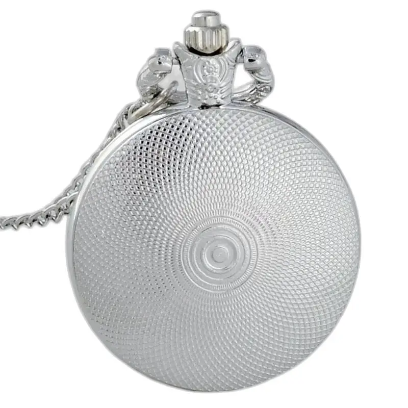 Orologio vintage con collana in argento con catena, elegante stile bohémien