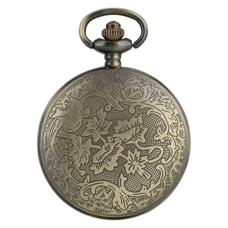 Elegante orologio da collana in bronzo con motivo ornato da donna, eccezionale stile retrò