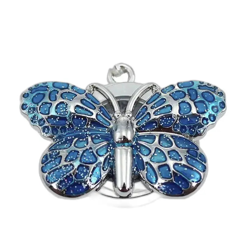 Ciondolo a farfalla blu e argento sull'orologio da collana da donna Butterfly Chic
