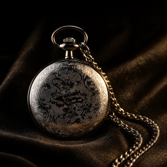 Orologio da tasca al quarzo con quadrante bianco da donna - Univers Gousset