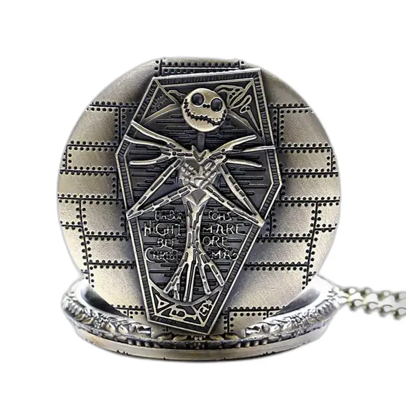Orologio collana Nightmare Before Christmas in bronzo, accessorio unico per gli appassionati