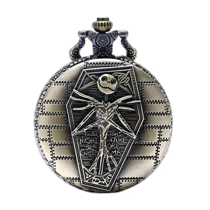 Orologio con collana Nightmare Before Christmas in bronzo con Jack Skellington