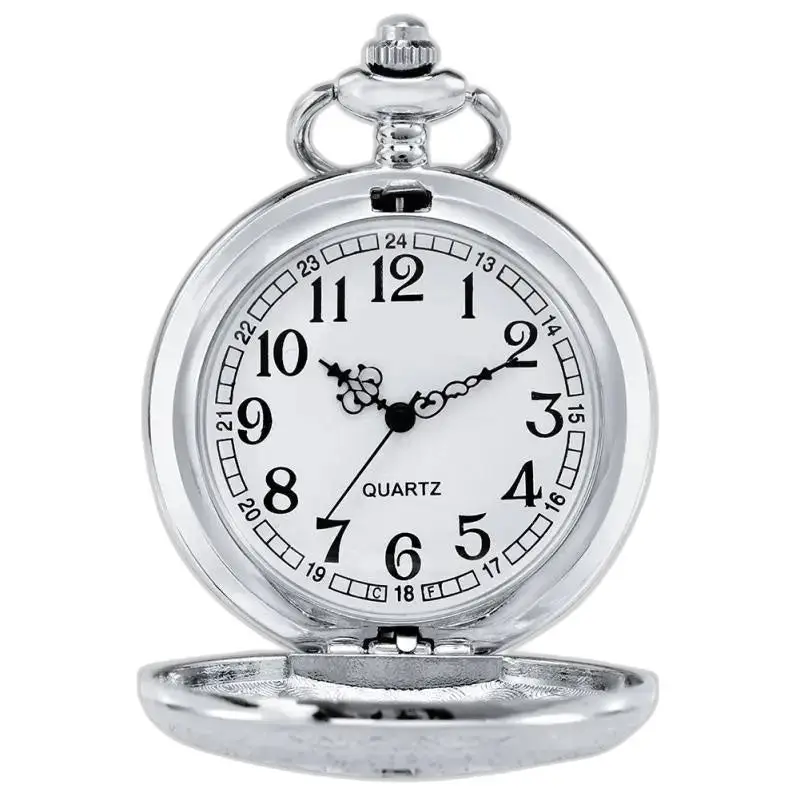 Orologio classico con collana in argento con corda celtica con quadrante bianco e finitura argento