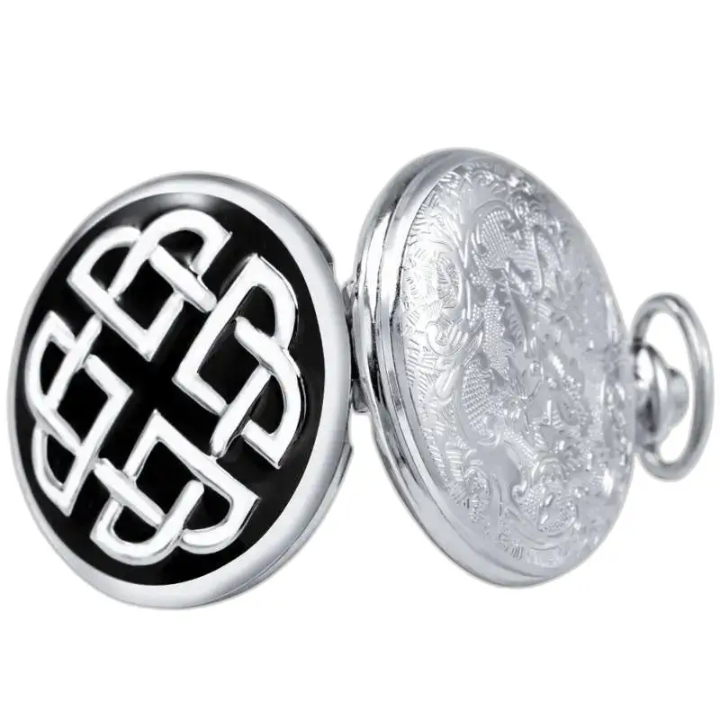 Orologio collana Celtic Rope Classic in argento con motivo nodo celtico