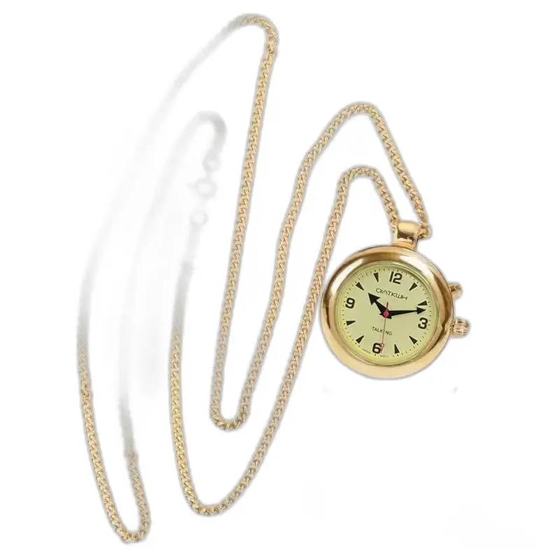 Orologio da collana di lusso automatico chic in oro con catena e design elegante