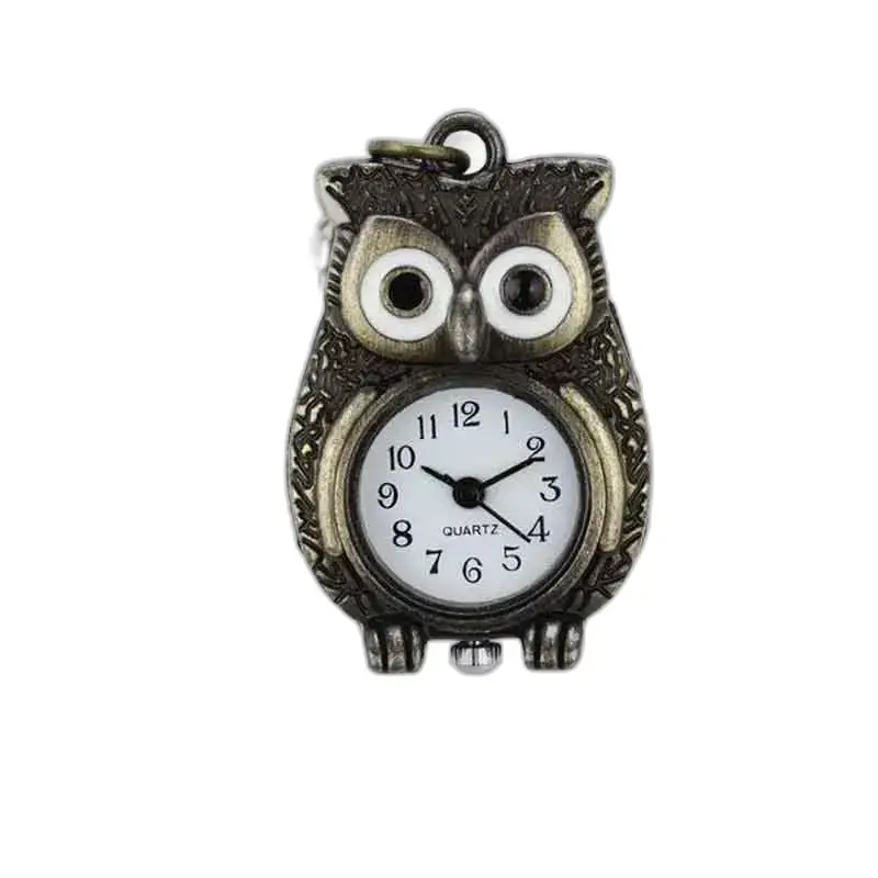 Elegante orologio con collana a forma di gufo con pendente a forma di gufo