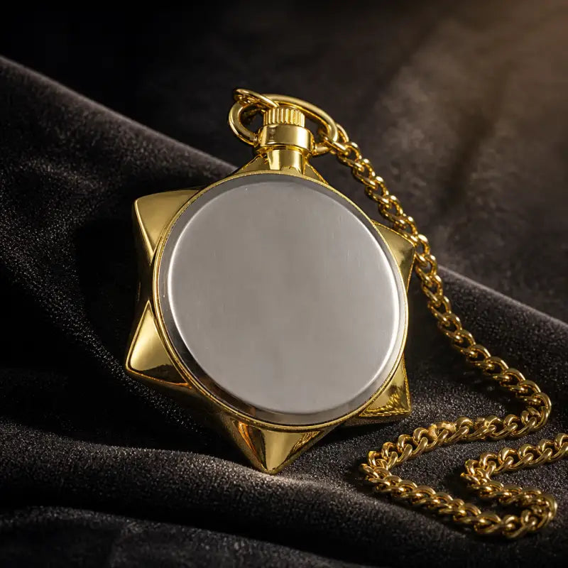 Orologio da tasca vintage con collana al quarzo stellato - Univers Gousset