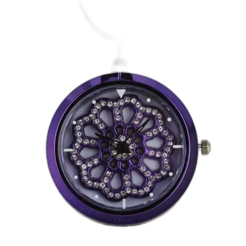 Elegante orologio con collana a fiori da donna, orologio con collana con quadrante in pietre preziose