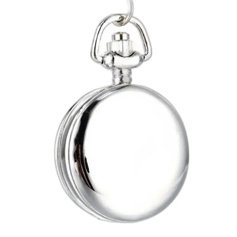 Orologio da collana in argento con fiori blu con un elegante design da orologio da collana