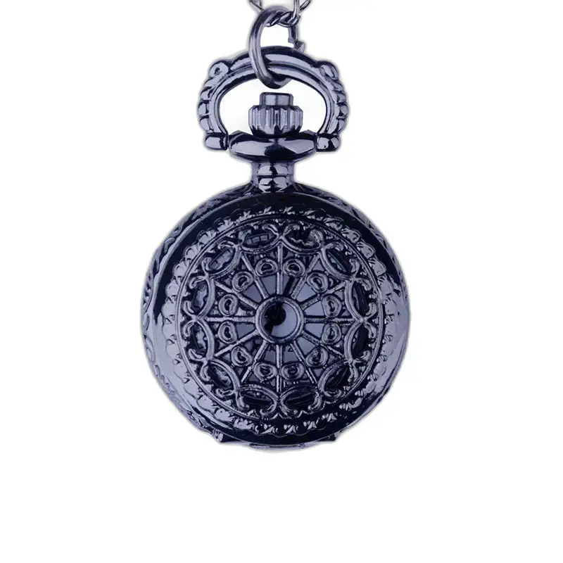 Orologio da ragazza con ciondolo vintage chic con orologio da tasca in metallo decorato
