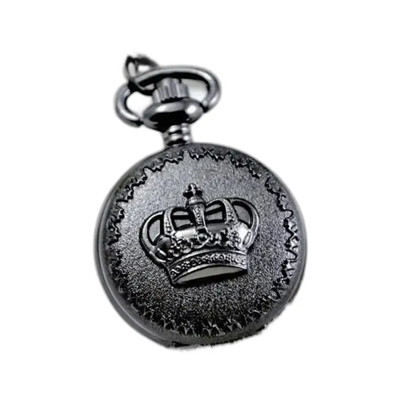 Orologio da collana da ragazza con orologio da tasca ornato da un'elegante corona vintage