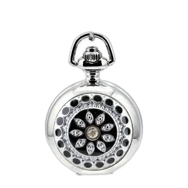 Orologio con collana Harmonie dal design floreale su un elegante orologio in argento